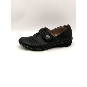 Naturalizer‎ Loafers Womens Response Black 7.5 Leather Shoe Hook Loop Comfort